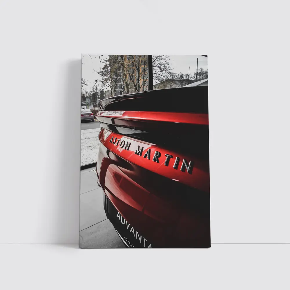 Aston Martin Red Sports Car Rear Close Up – Wall Art