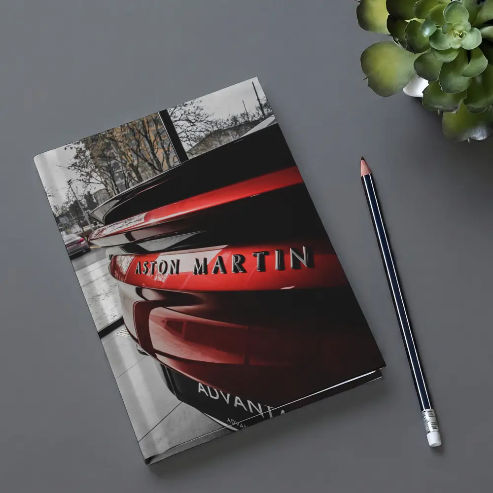 Aston Martin Red Sports Car Rear Close Up – Notebooks