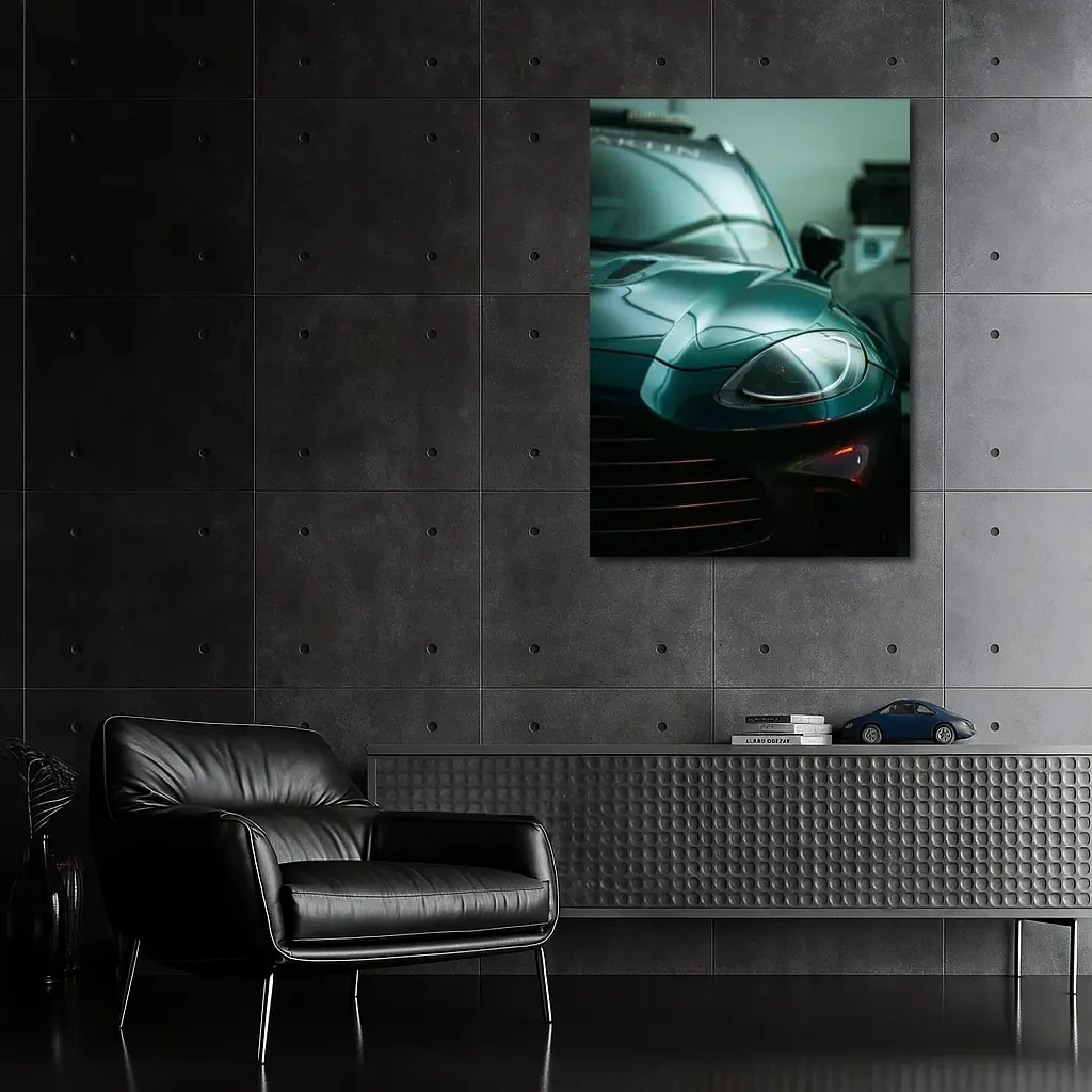 Aston Martin DBX Deep Green Garage Close Up – Wall Art