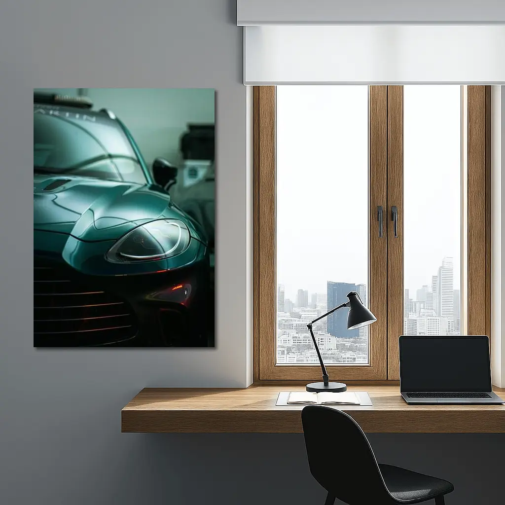 Aston Martin DBX Deep Green Garage Close Up – Wall Art
