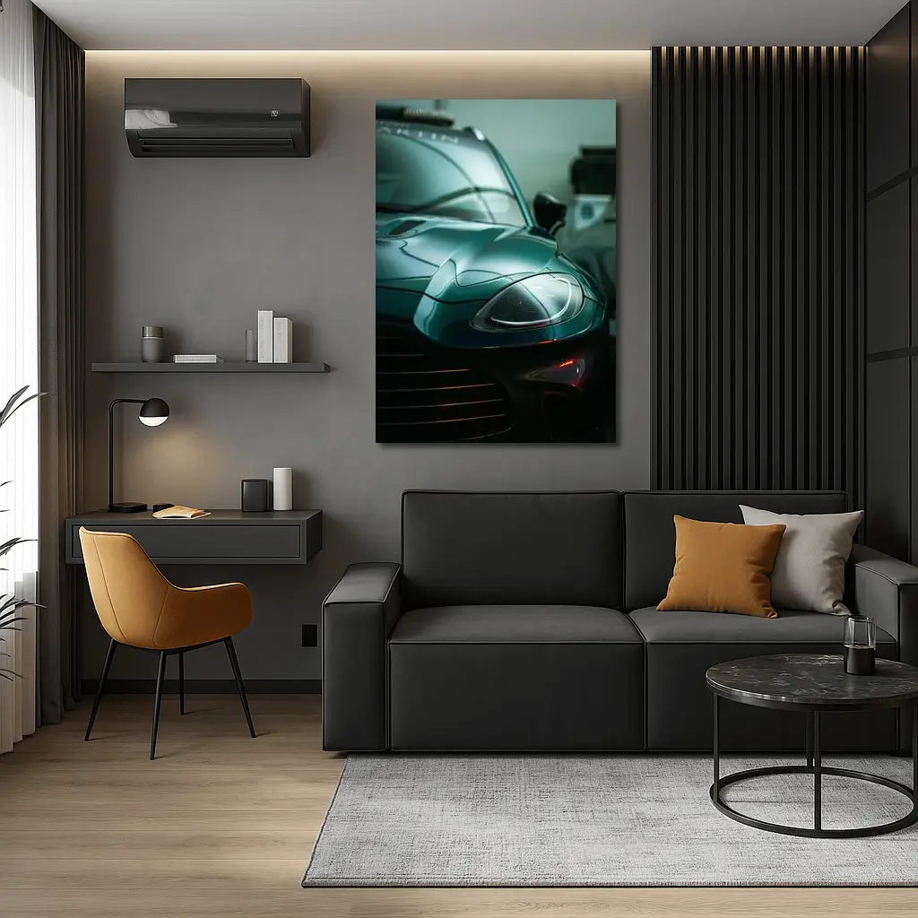 Aston Martin DBX Deep Green Garage Close Up – Wall Art