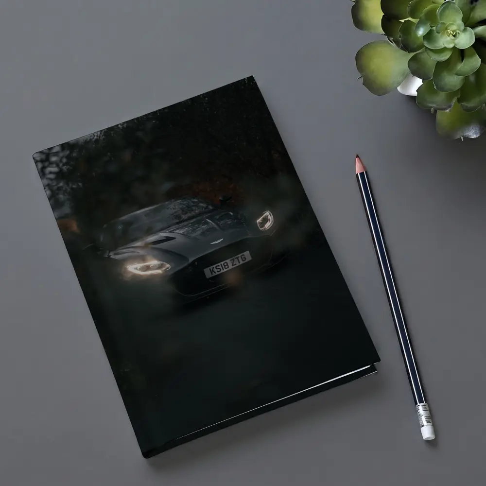Aston Martin Vantage Dark Moody Forest Road – Notebooks