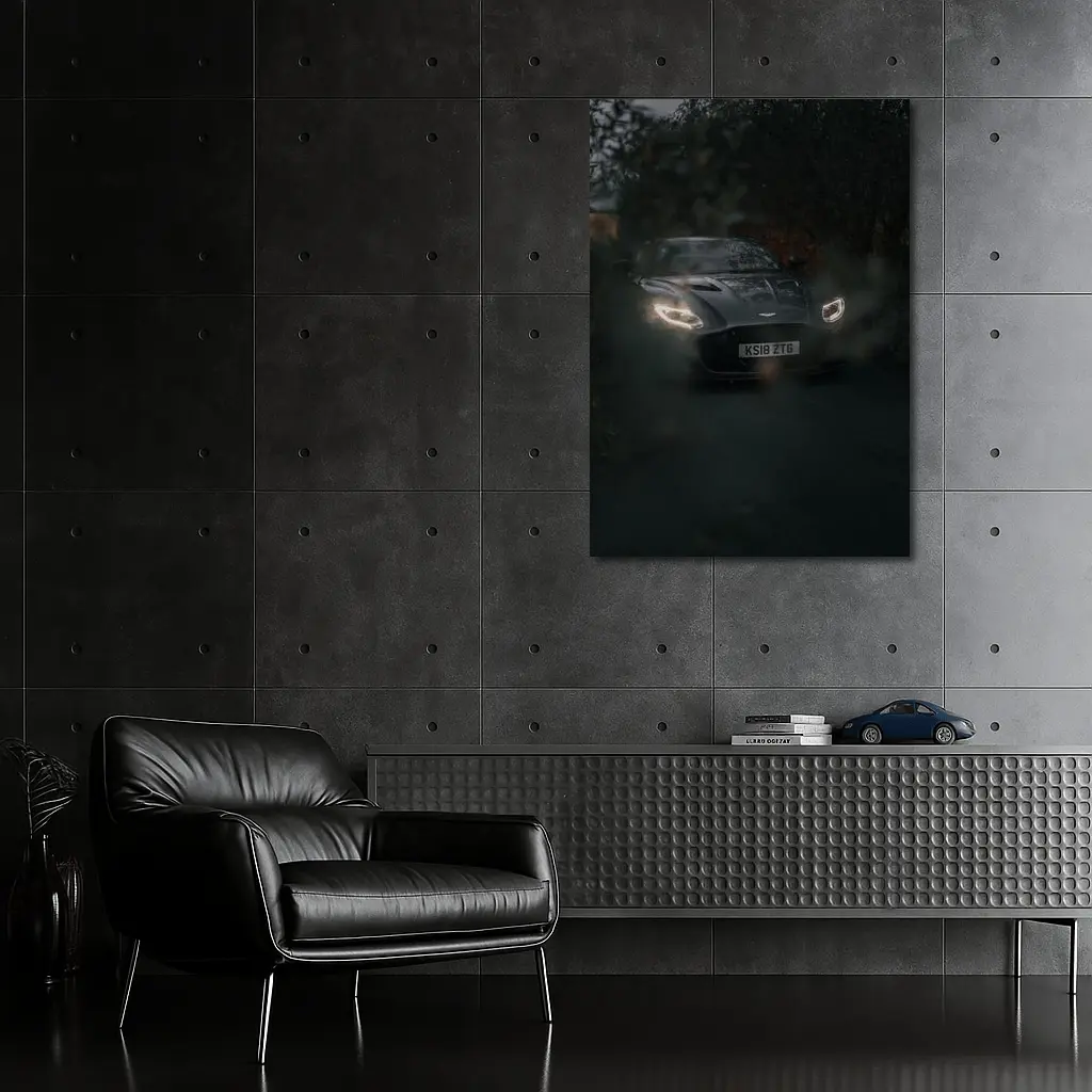 Aston Martin Vantage Dark Moody Forest Road – Wall Art