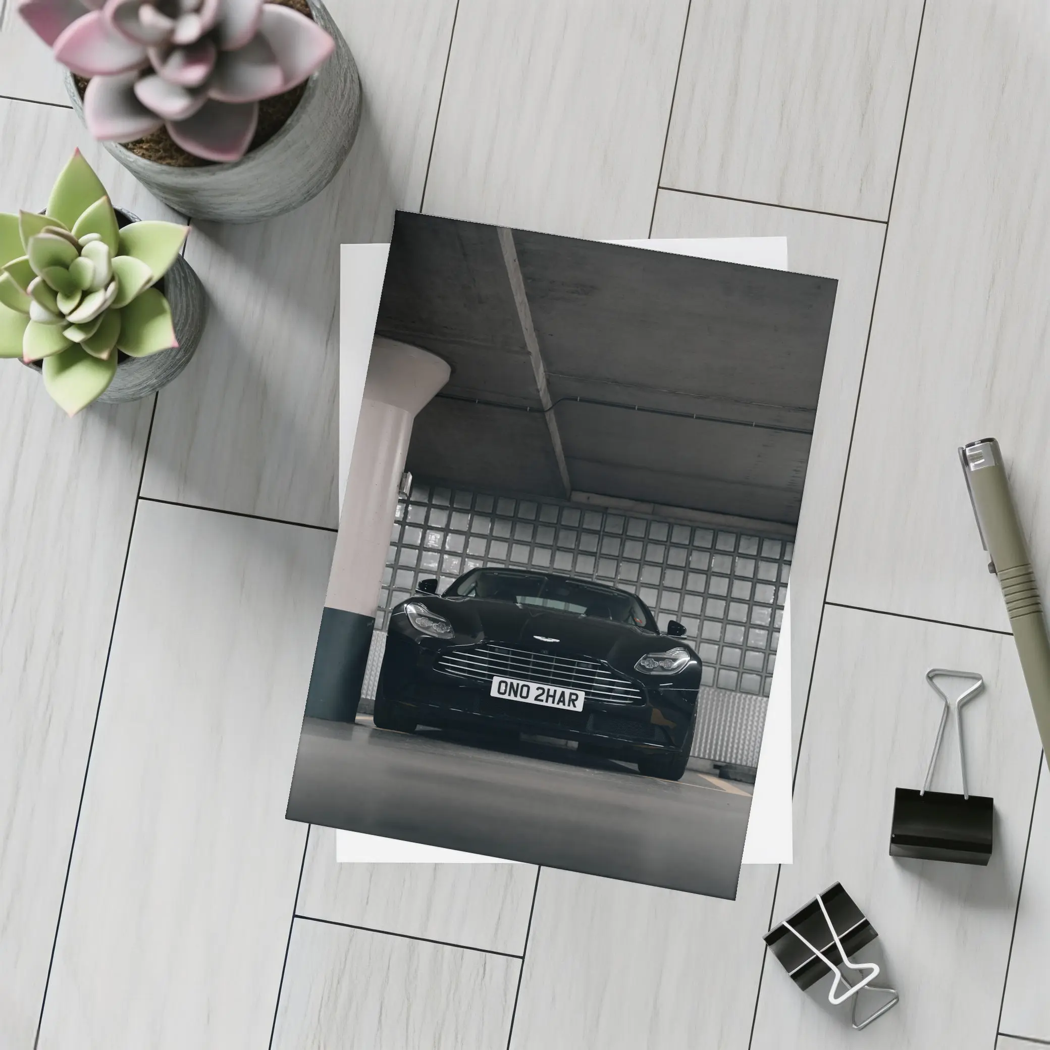 Aston Martin DB11 Black Parking Garage – Postcards