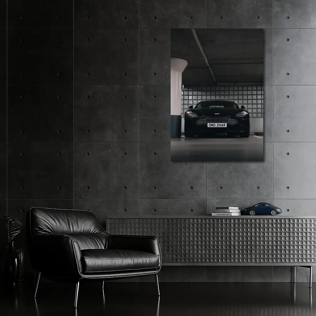 Aston Martin DB11 Black Parking Garage – Wall Art