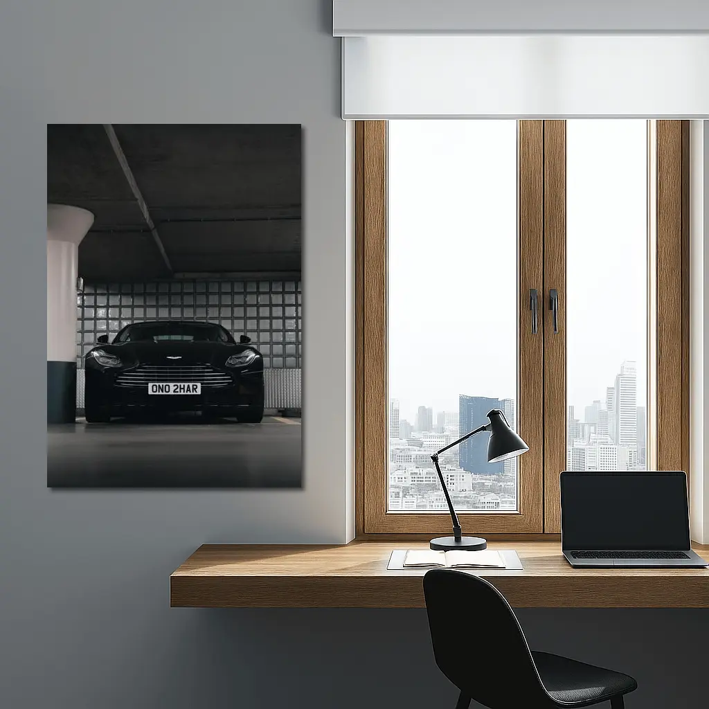 Aston Martin DB11 Black Parking Garage – Wall Art