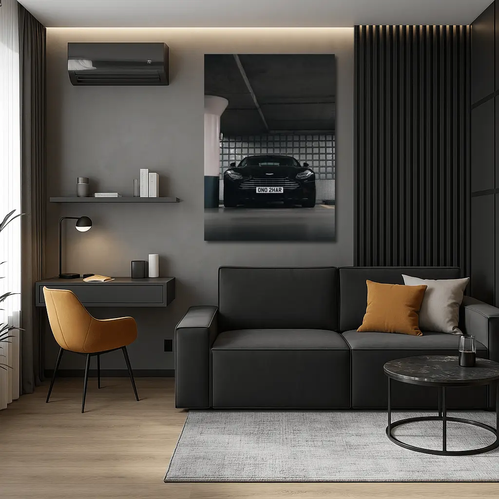 Aston Martin DB11 Black Parking Garage – Wall Art