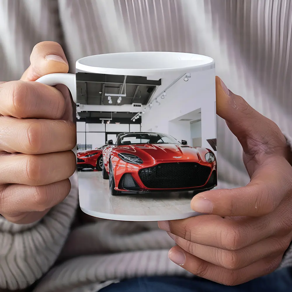 Aston Martin DBS Superleggera Red Showroom – Mugs