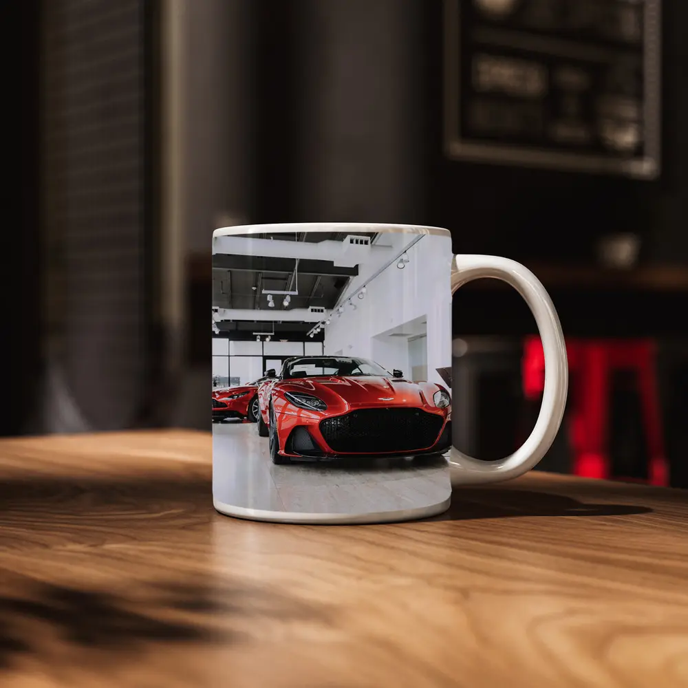 Aston Martin DBS Superleggera Red Showroom – Mugs