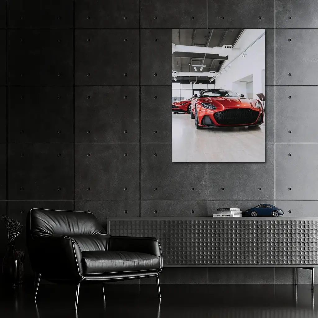 Aston Martin DBS Superleggera Red Showroom – Wall Art