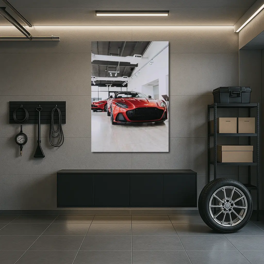 Aston Martin DBS Superleggera Red Showroom – Wall Art