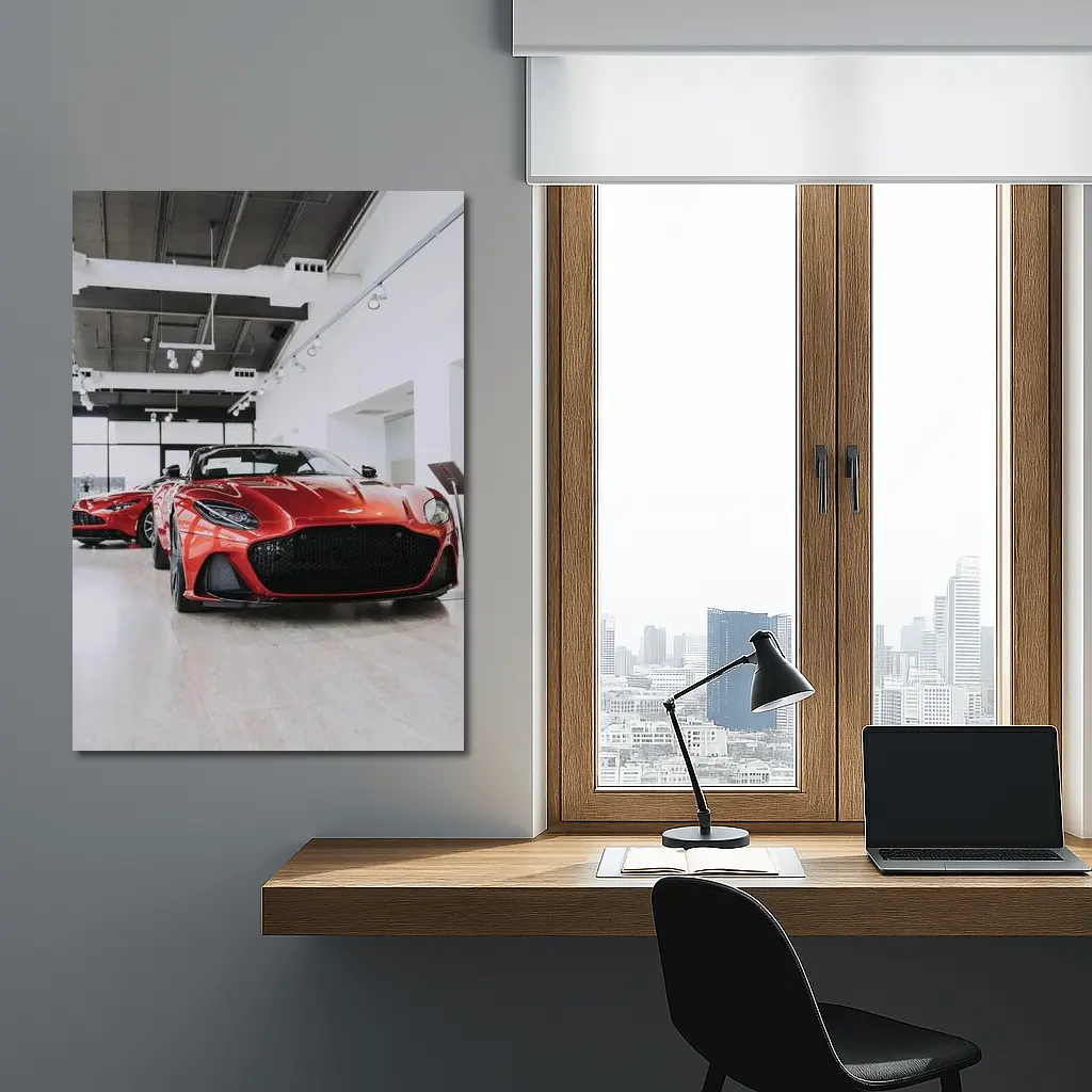 Aston Martin DBS Superleggera Red Showroom – Wall Art