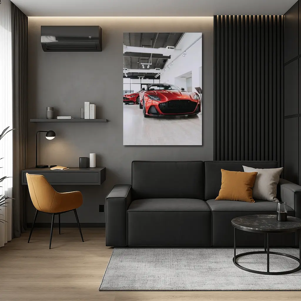 Aston Martin DBS Superleggera Red Showroom – Wall Art