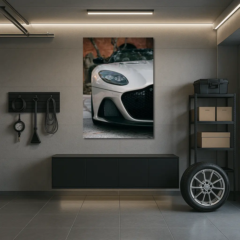 Aston Martin DBS Superleggera Front Close Up – Wall Art