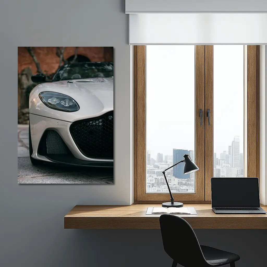 Aston Martin DBS Superleggera Front Close Up – Wall Art