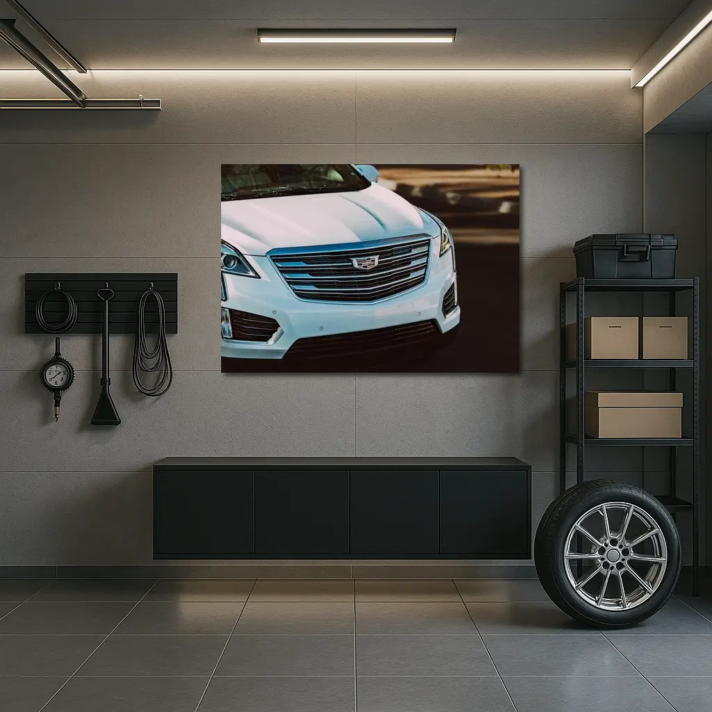 Cadillac XT5 White SUV Front Grille – Wall Art
