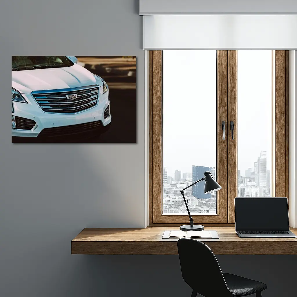 Cadillac XT5 White SUV Front Grille – Wall Art