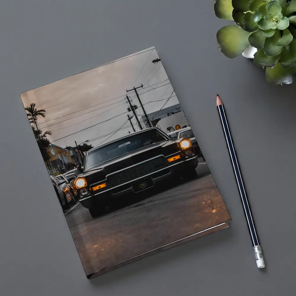 Classic Cadillac DeVille Urban Street Sunset – Notebooks