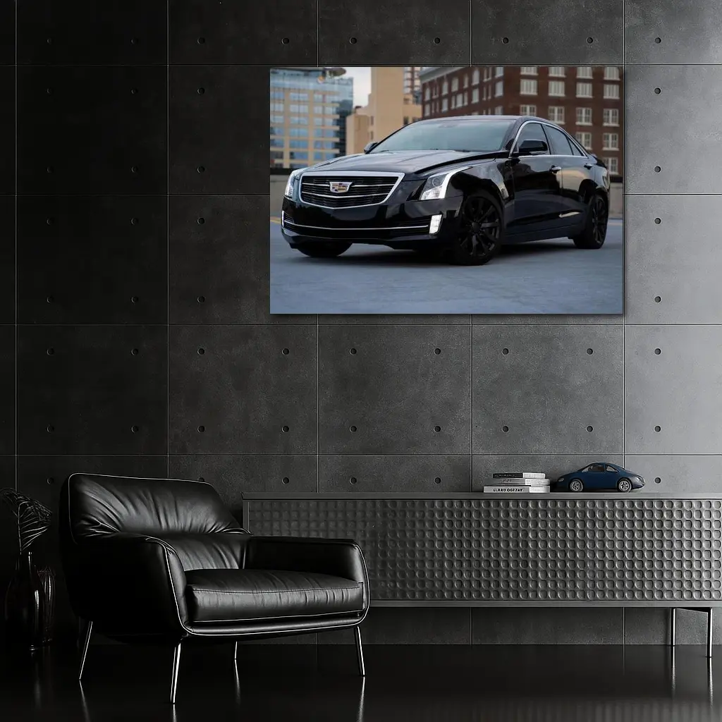 Cadillac ATS Black Sedan Urban Street – Wall Art