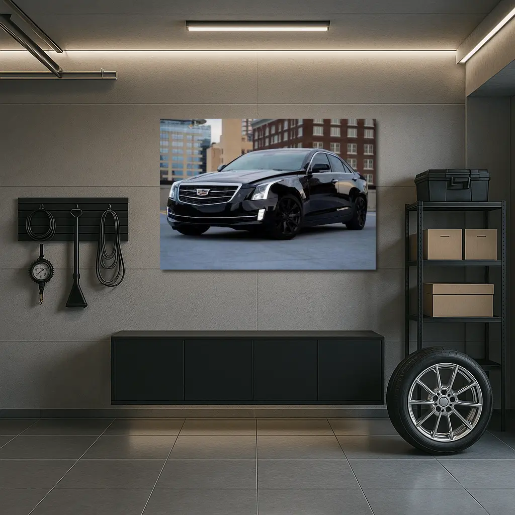 Cadillac ATS Black Sedan Urban Street – Wall Art