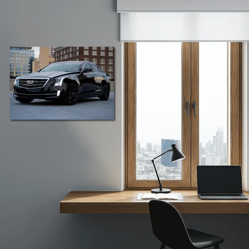 Cadillac ATS Black Sedan Urban Street – Wall Art