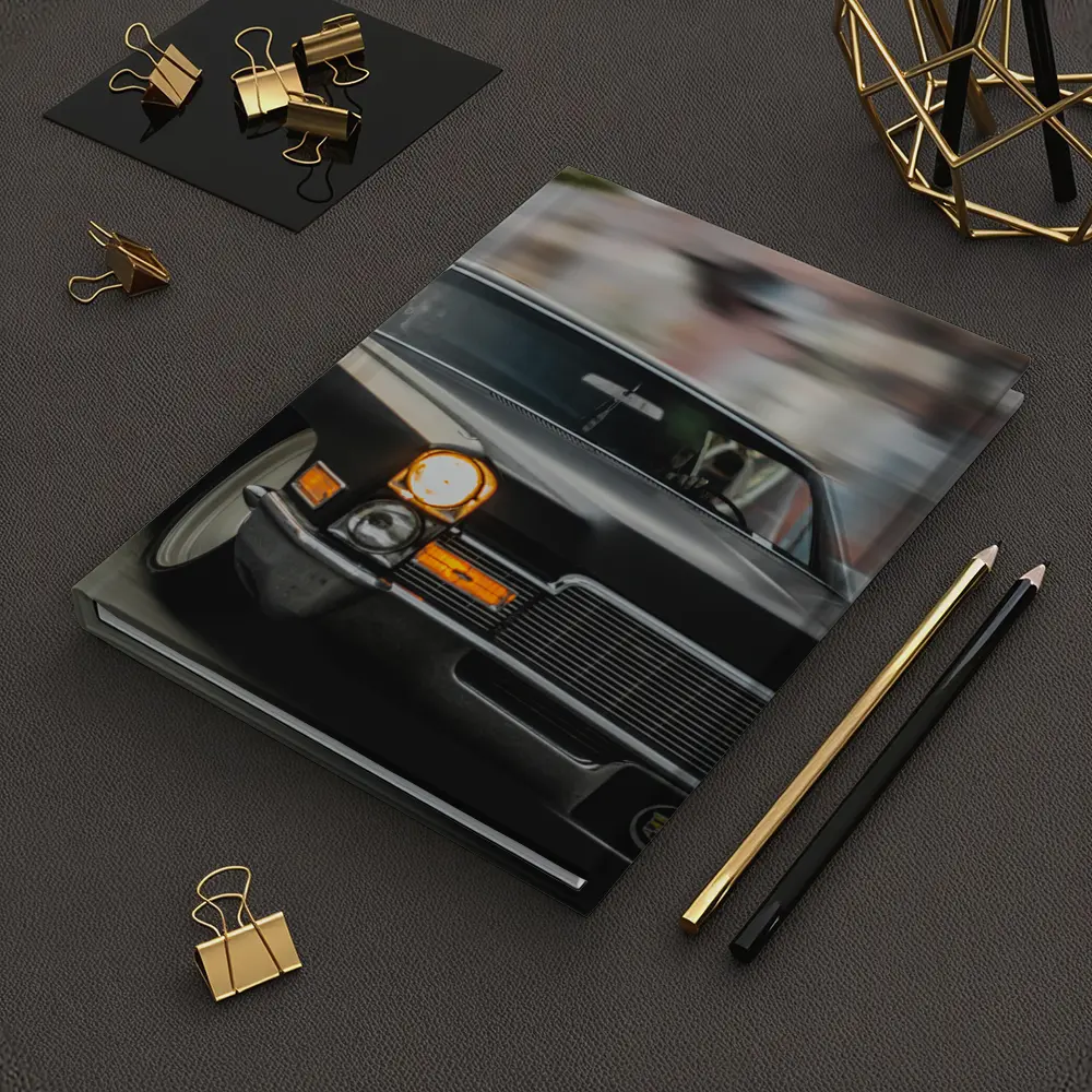 Black Cadillac Lowrider Cruising City Streets – Notebooks