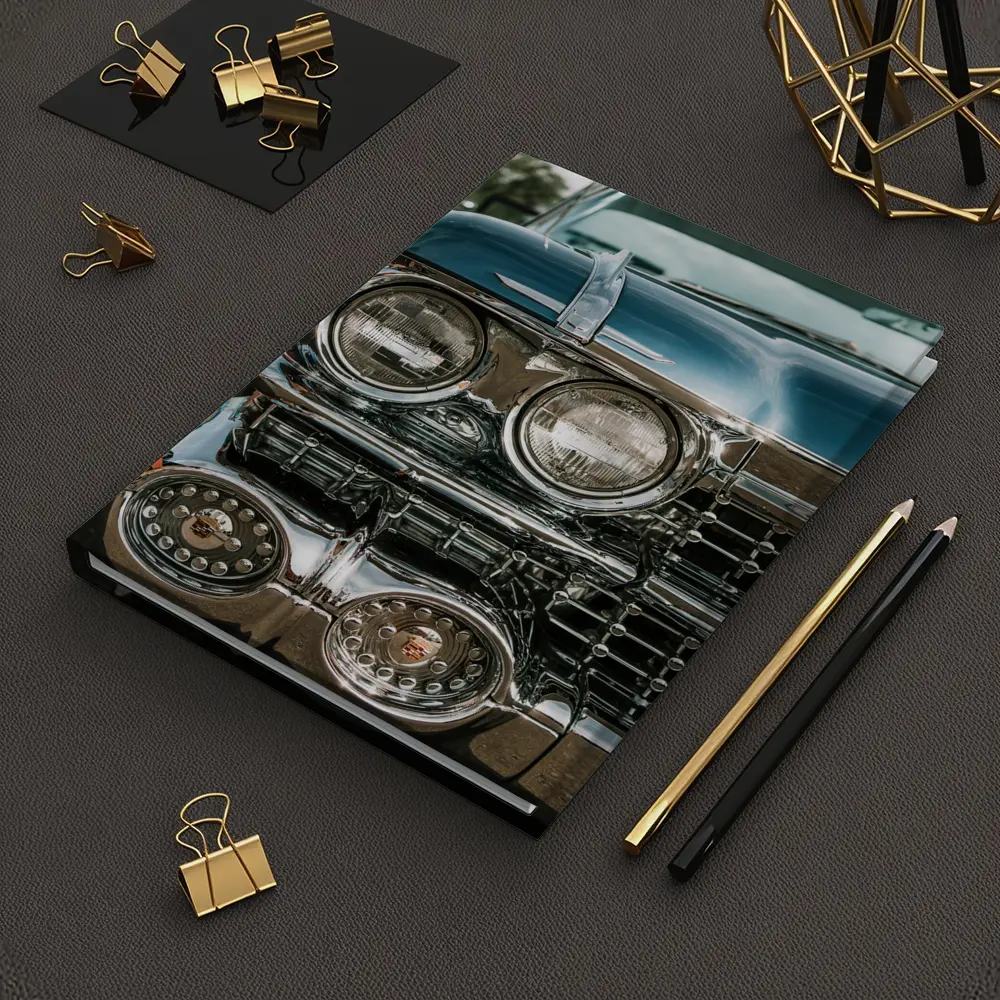 Classic Cadillac Chrome Grille Street Scene – Notebooks