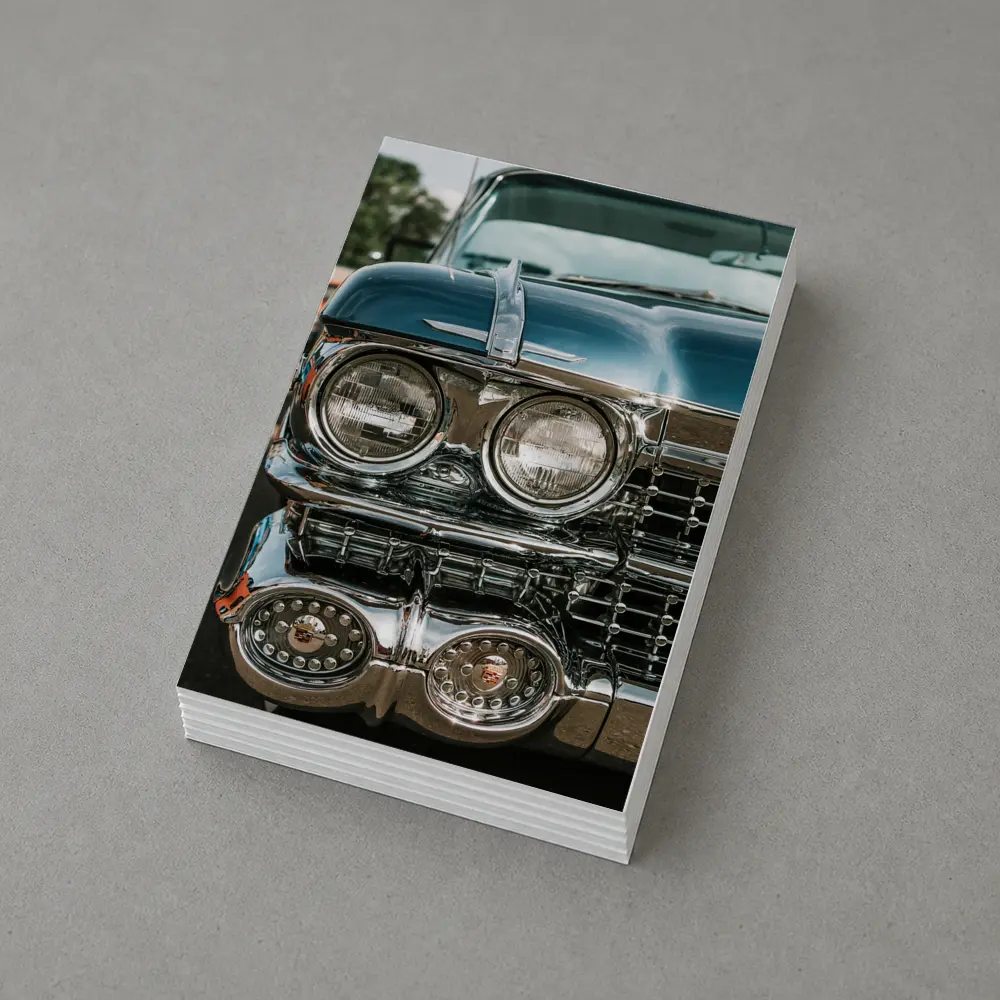 Classic Cadillac Chrome Grille Street Scene – Postcards