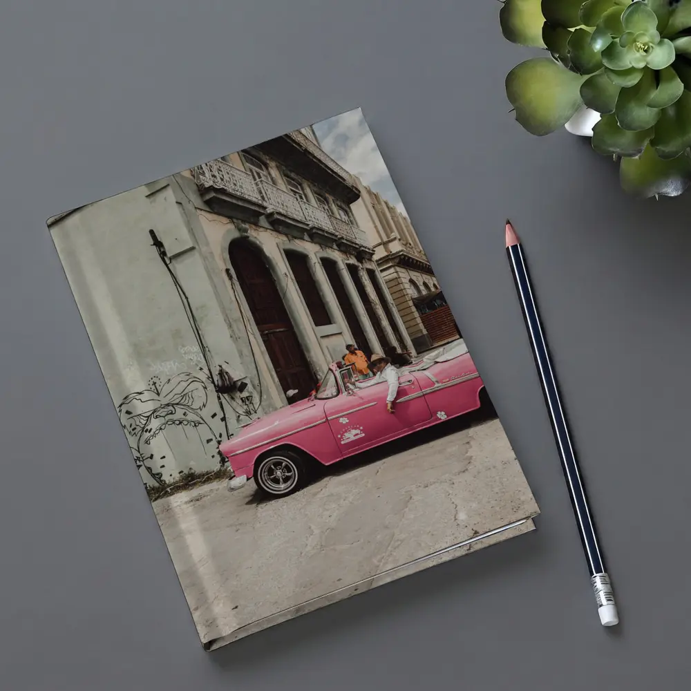 Pink Chevrolet Classic Convertible Havana Street – Notebooks