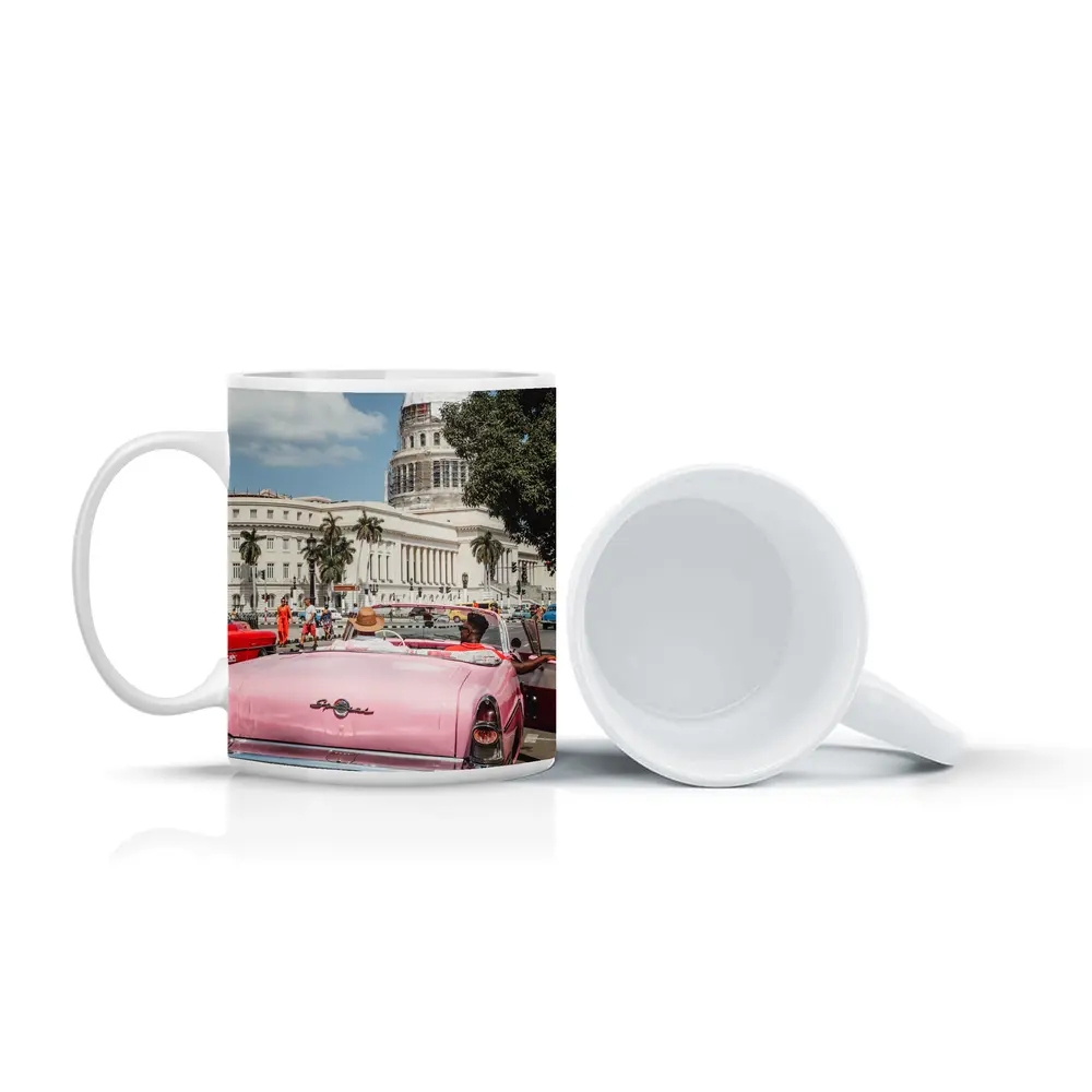 Pink Classic Car Havana Capitol Cuba Street – Mugs
