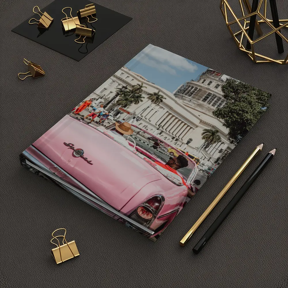 Pink Classic Car Havana Capitol Cuba Street – Notebooks