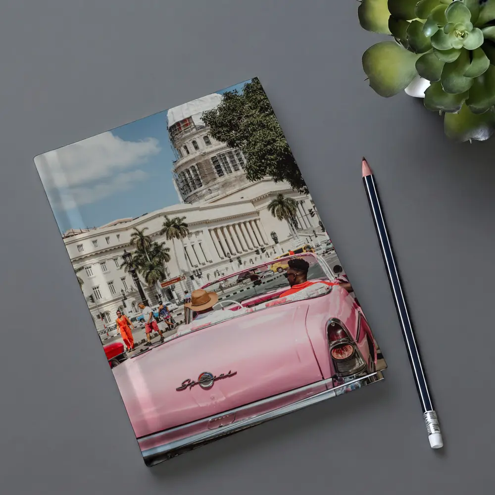 Pink Classic Car Havana Capitol Cuba Street – Notebooks