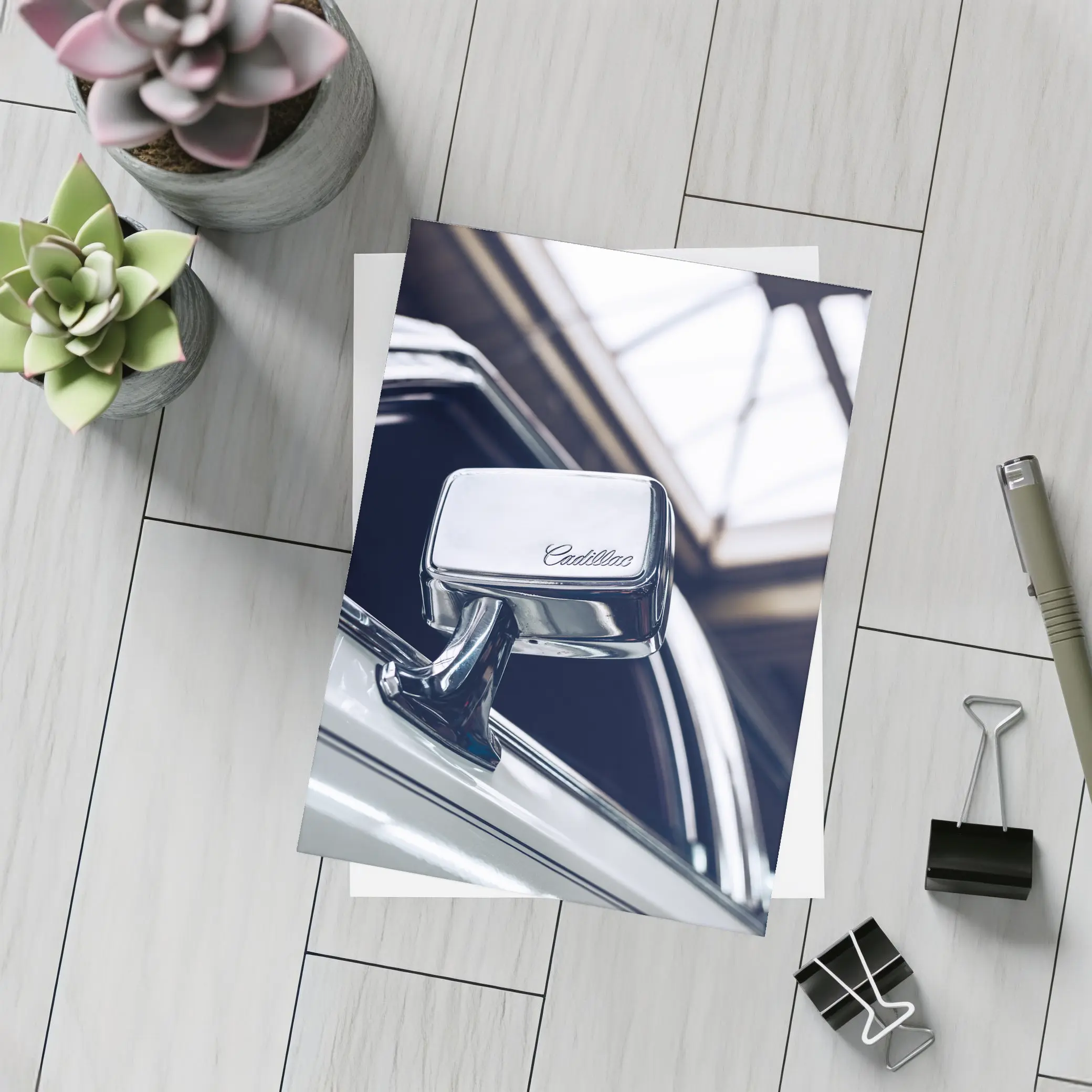 Cadillac Chrome Side Mirror Classic Car – Postcards