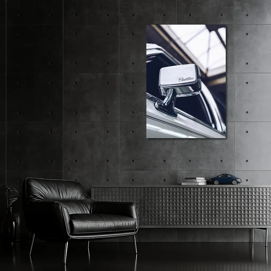 Cadillac Chrome Side Mirror Classic Car – Wall Art