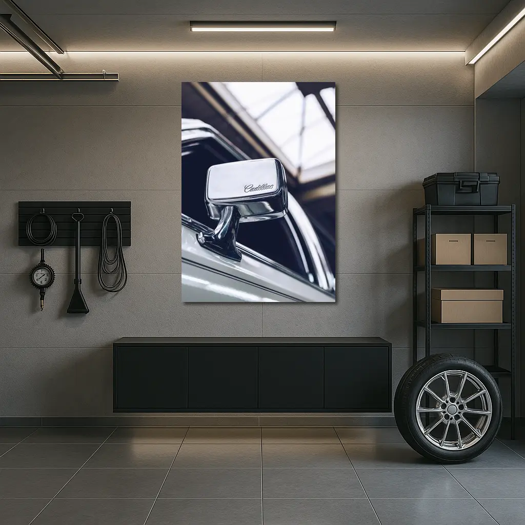 Cadillac Chrome Side Mirror Classic Car – Wall Art
