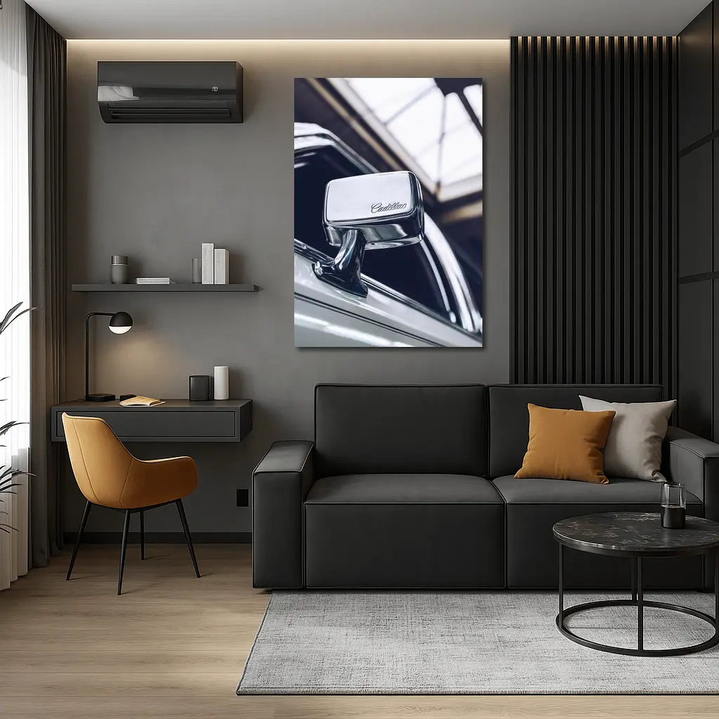 Cadillac Chrome Side Mirror Classic Car – Wall Art
