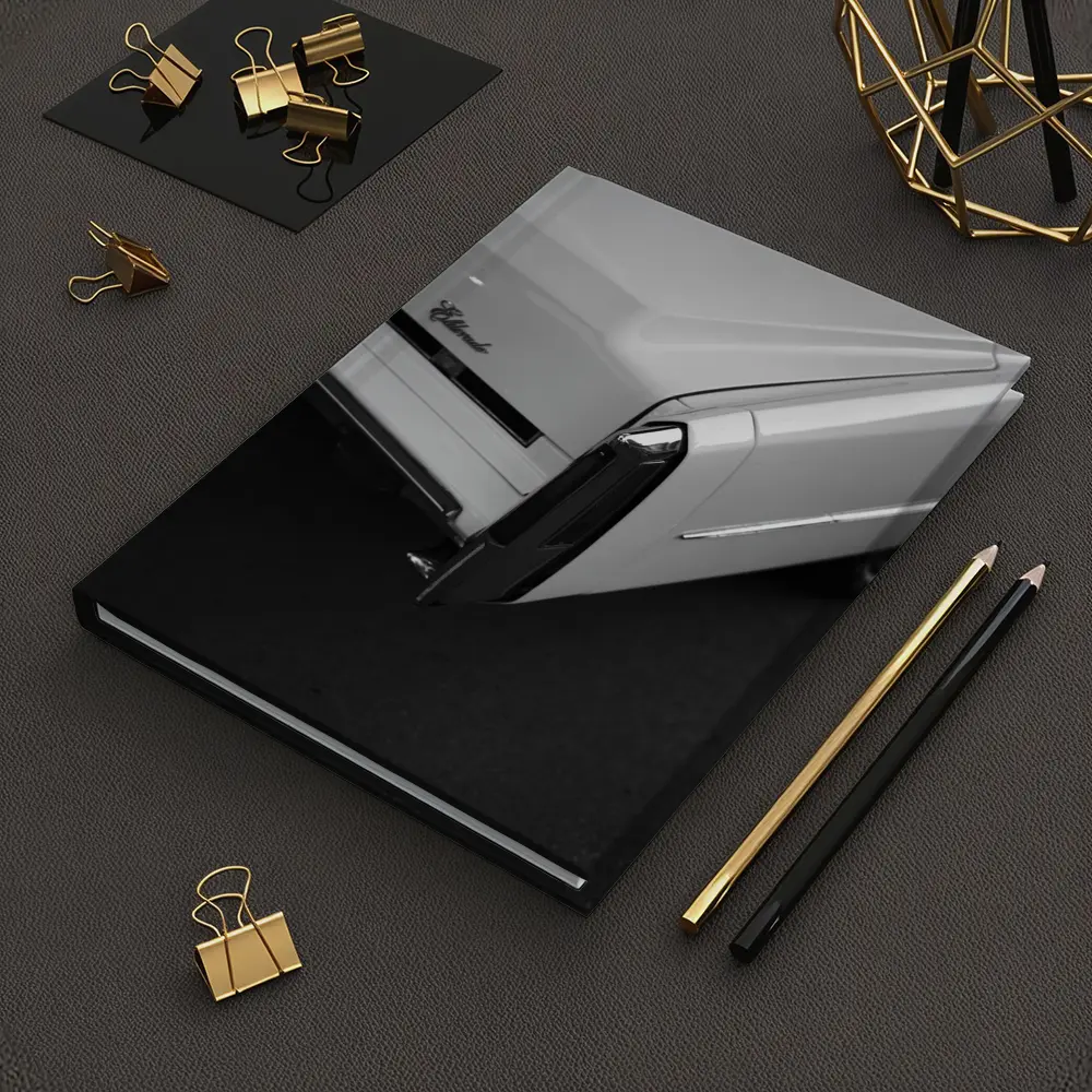 Cadillac Eldorado Classic Black White Close Up – Notebooks
