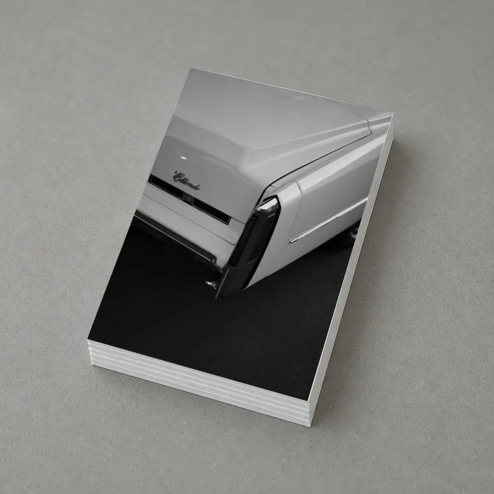 Cadillac Eldorado Classic Black White Close Up – Postcards