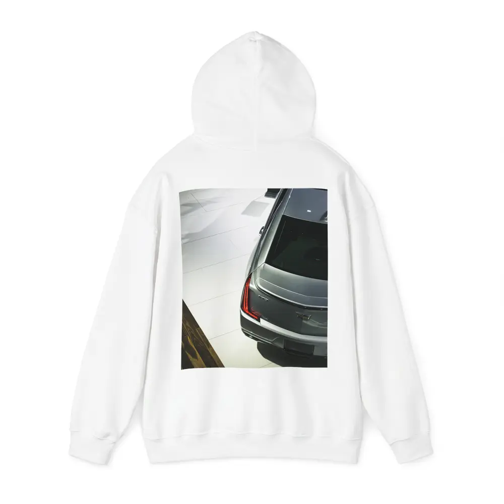 Cadillac CT5 Silver Sedan Showroom View – Hoodies