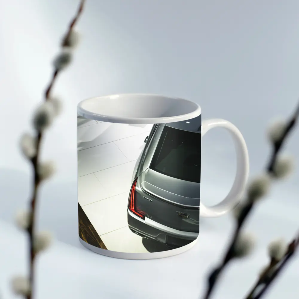 Cadillac CT5 Silver Sedan Showroom View – Mugs