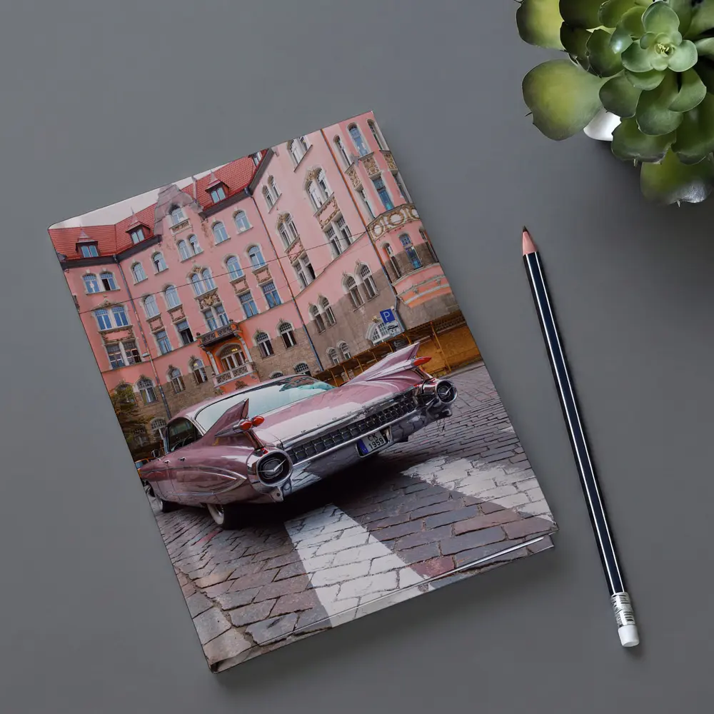 Classic Cadillac DeVille Pink European Street – Notebooks