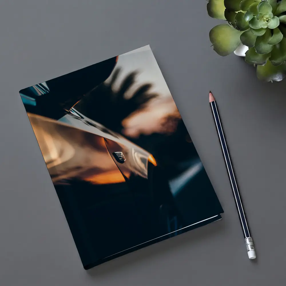 Jeep Badge Close Up Sunset Glow – Notebooks