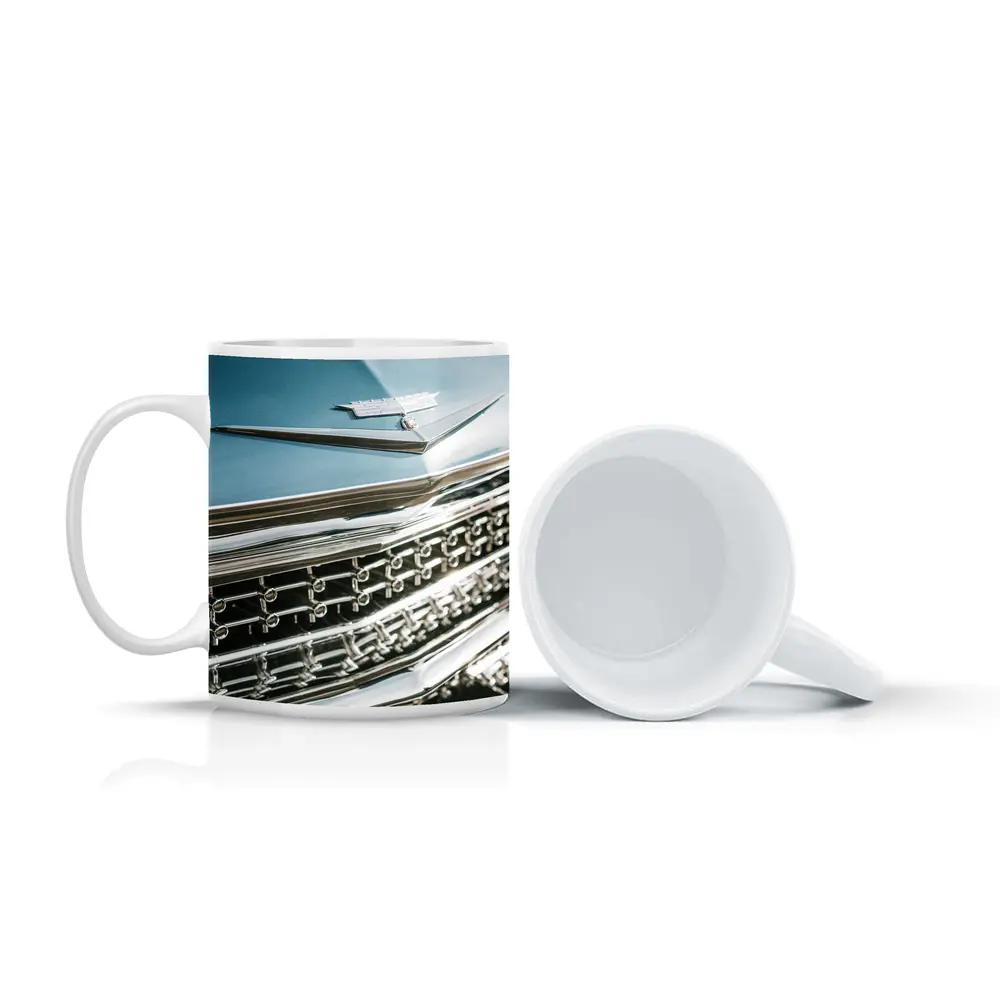 Classic Cadillac Chrome Grille Blue Hood – Mugs