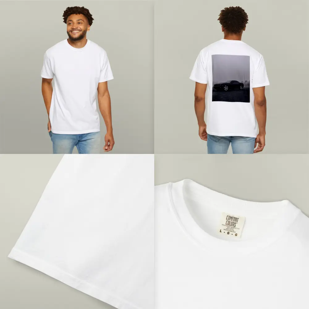 Black Chevrolet Camaro Foggy Urban Scene – T-Shirts