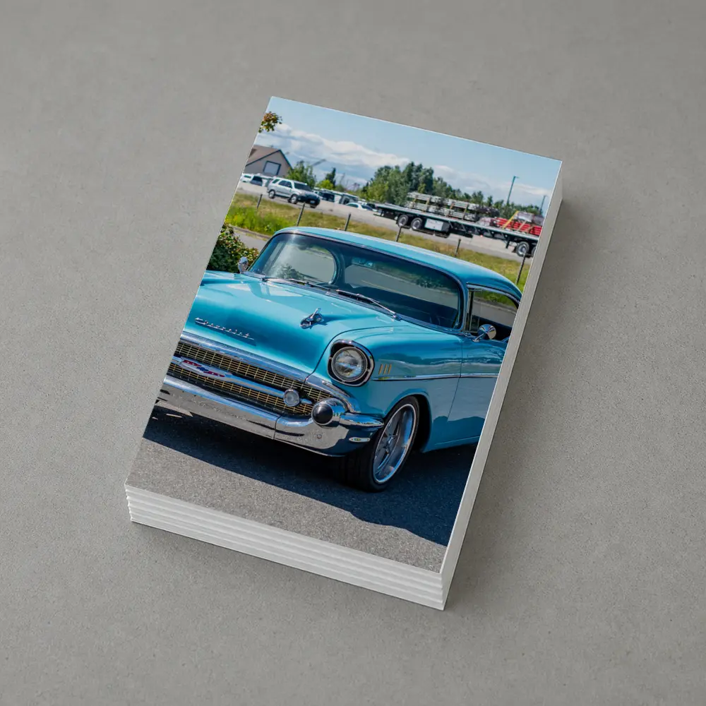 1957 Chevrolet Bel Air Classic Blue Car – Postcards