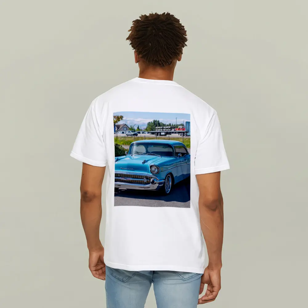 1957 Chevrolet Bel Air Classic Blue Car – T-Shirts