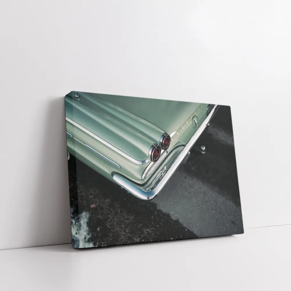 Classic Pontiac Tail Fins Mint Green Street – Wall Art