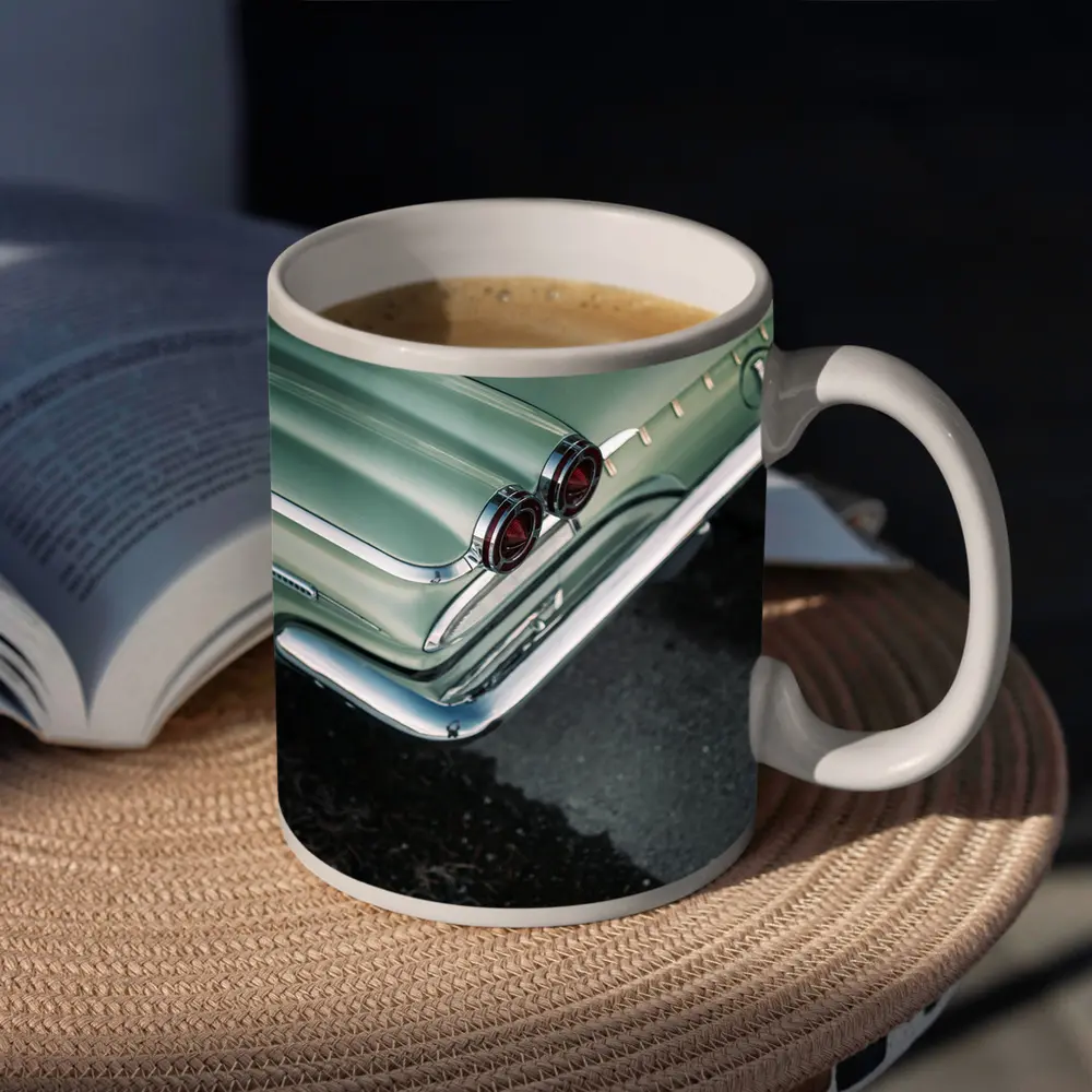 Classic Pontiac Tail Fins Mint Green Street – Mugs