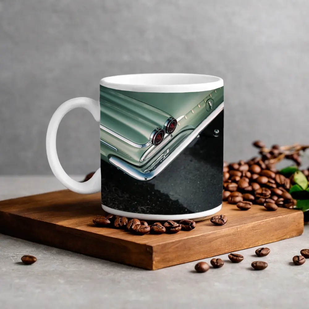 Classic Pontiac Tail Fins Mint Green Street – Mugs
