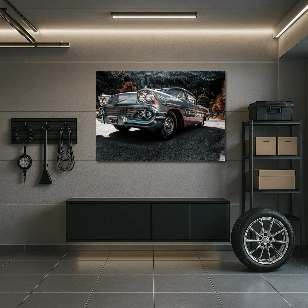 Chevrolet Impala Classic Chrome Mountain Forest – Wall Art